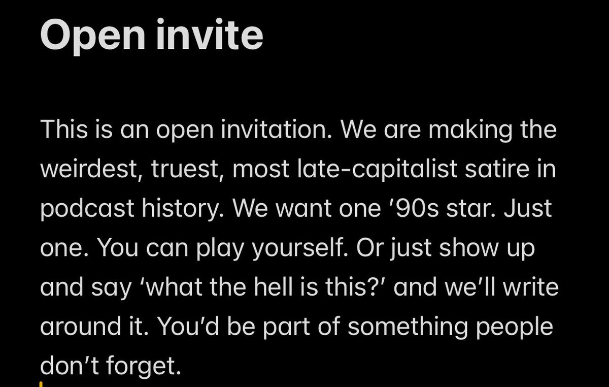 PodcastStoryOf's tweet image. Calling all ‘90s legends, wanna crash the weirdest, wildest comedy podcast ever? Show up, play yourself and watch us turn history upside down. Fame optional. Chaos guaranteed.

#StashCrash #90sVibes #90sIcon #PodcastRevolution #LateCapitalism #WeirdAndTrue #BringTheChaos