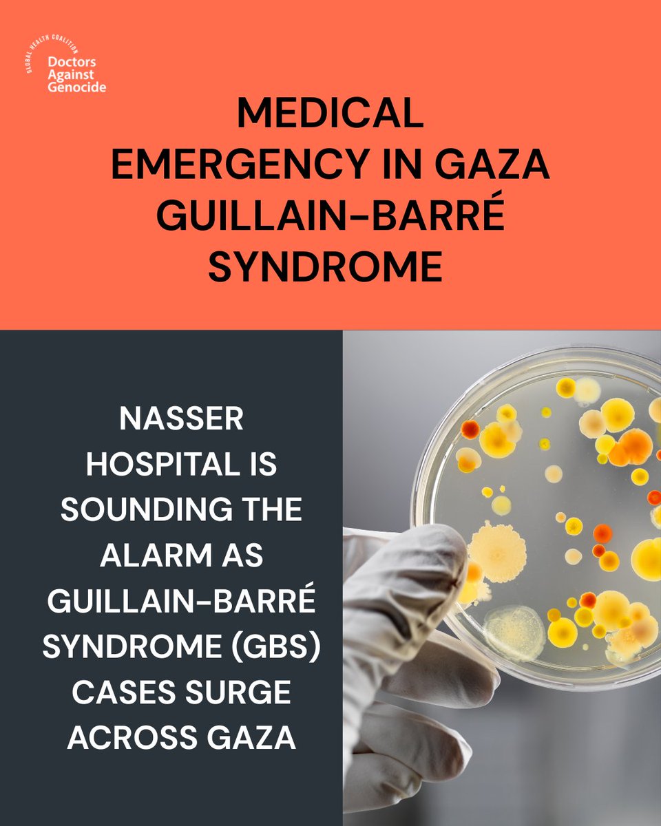 Gaza is facing a devastating surge in *Guillain Barré Syndrome*, a rare paralyzing complication of infectious disease. In just over a week, 15 children have been admitted to Al-Nasser Medical Complex. Five are now on life support. One 14-year-old has already died.

Every child