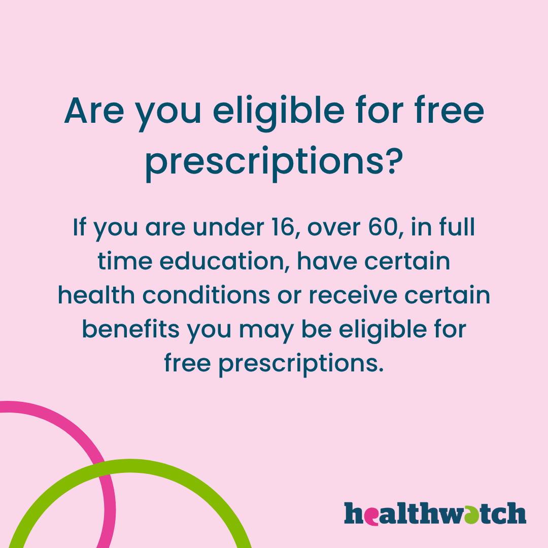 HealthwatchE's tweet image. Is the cost of an NHS prescription more than you can afford? Find out what help is out there to help you cover the cost of your medication - bit.ly/3Gto9NX