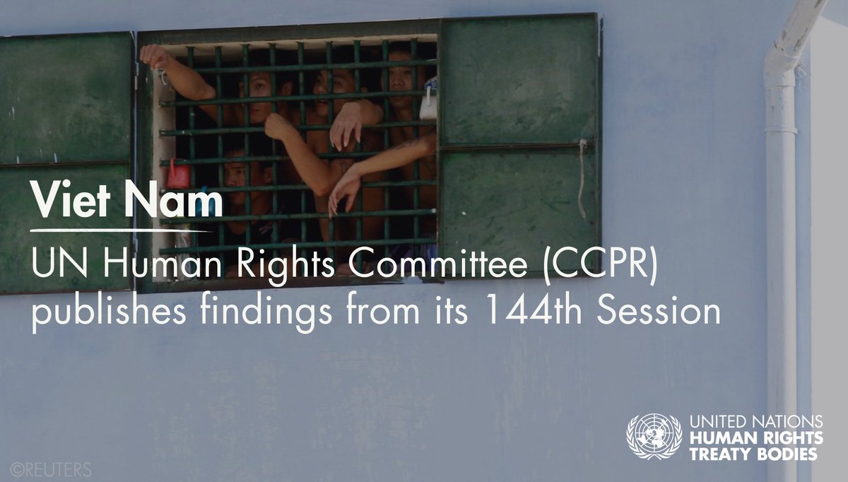 UNTreatyBodies's tweet image. The UN Human Rights Committee #CCPR urges Gov't of Viet Nam 🇻🇳 to refrain from carrying out executions by maintaining a de facto moratorium on death penalty. The Committee also raises concerns about reports of torture and ill treatment of detainees.
ohchr.org/en/press-relea…