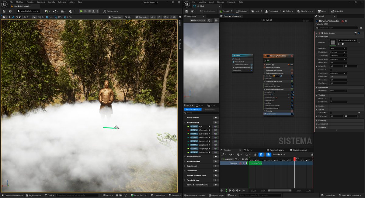 Tweaking this fog effect I created in Unreal Engine 5.6 using the Niagara system!  #UnrealEngine #Niagara #GameDev #FogEffect #3DModeling
Let me know if you'd like any adjustments!