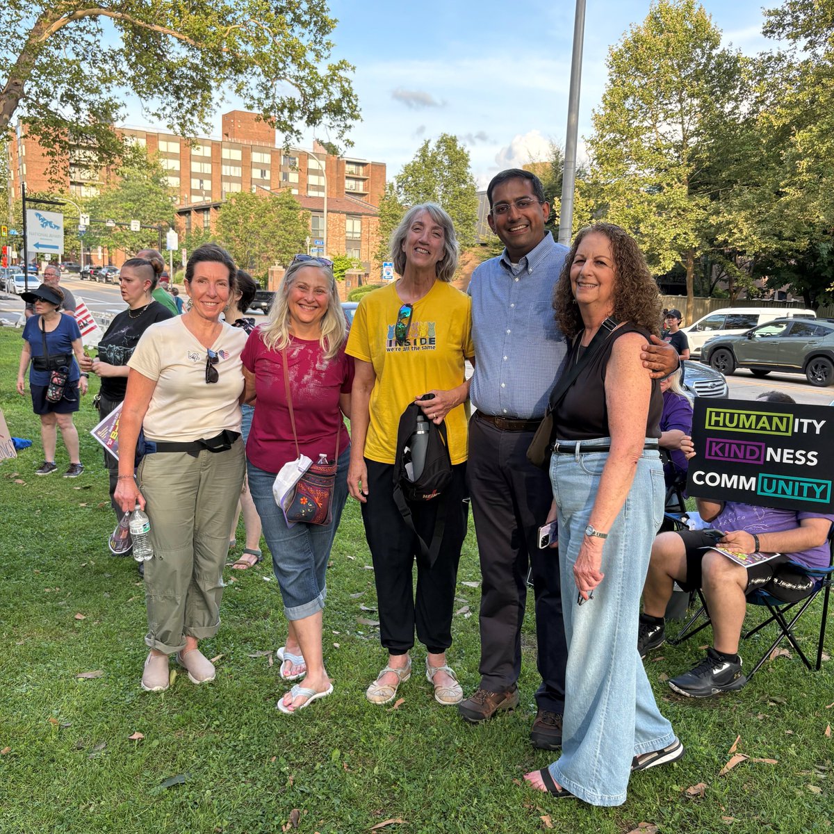 RepVenkat's tweet image. John Lewis embodied how a rising generation could say, “Enough” – to segregation, disenfranchisement, and not living up to our ideals. It was an honor with my son Ashok and others from our community to attend the John Lewis Good Trouble Rally with fellow @ACDelegation members.