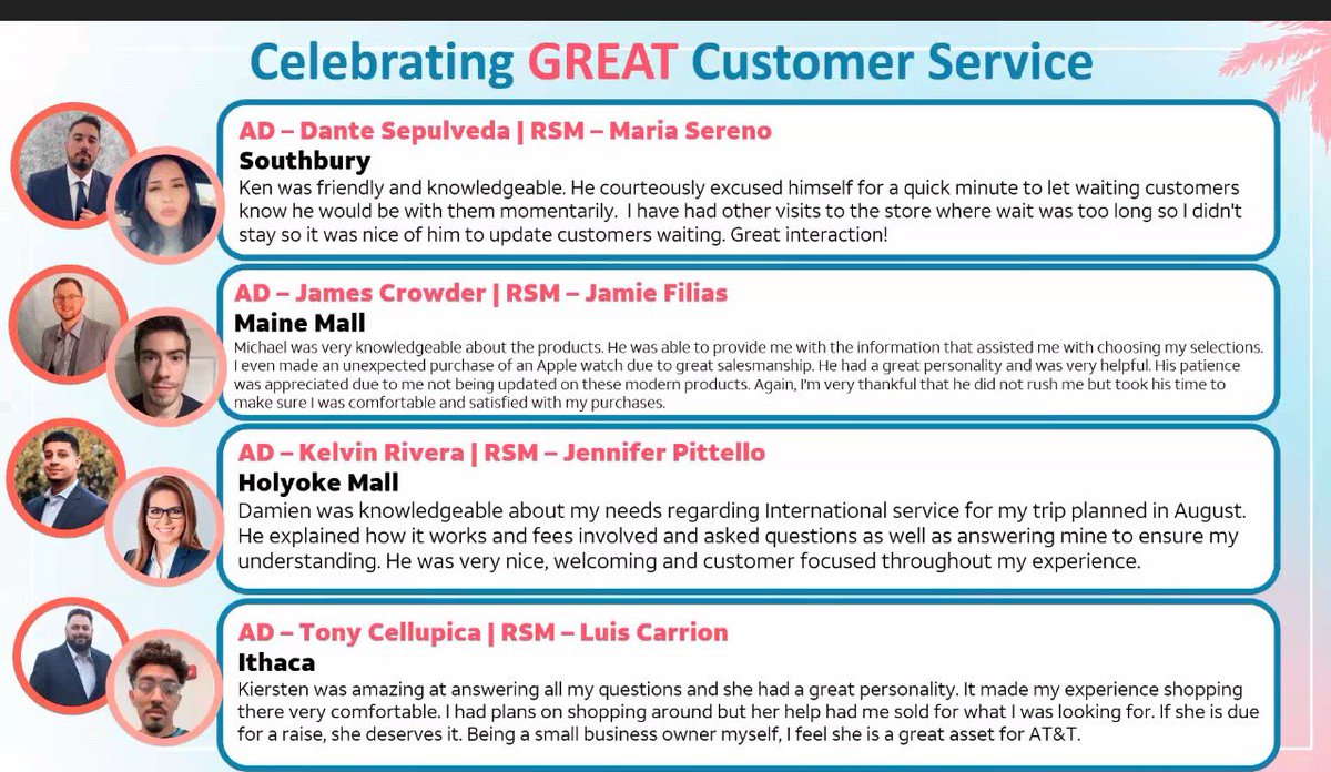 Maria Sereno (@ms787x) on Twitter photo 🎉🎉So proud of my Team 🎉🎉 shout out to Ken ! keep up the good work 💕 #TeamSouthbury
<a href="/de_carli_/">Ken De Carli</a>
<a href="/DanteDSep/">Dante Sepulveda</a>
<a href="/keroninc/">Keron Incarnato</a>
<a href="/firas_smadi/">Firas Smadi</a>
<a href="/TheNEStates/">Northeast States</a>
<a href="/ATT/">AT&T</a> 🎉🎉So proud of my Team 🎉🎉 shout out to Ken ! keep up the good work 💕 #TeamSouthbury
<a href="/de_carli_/">Ken De Carli</a>
<a href="/DanteDSep/">Dante Sepulveda</a>
<a href="/keroninc/">Keron Incarnato</a>
<a href="/firas_smadi/">Firas Smadi</a>
<a href="/TheNEStates/">Northeast States</a>
<a href="/ATT/">AT&T</a>