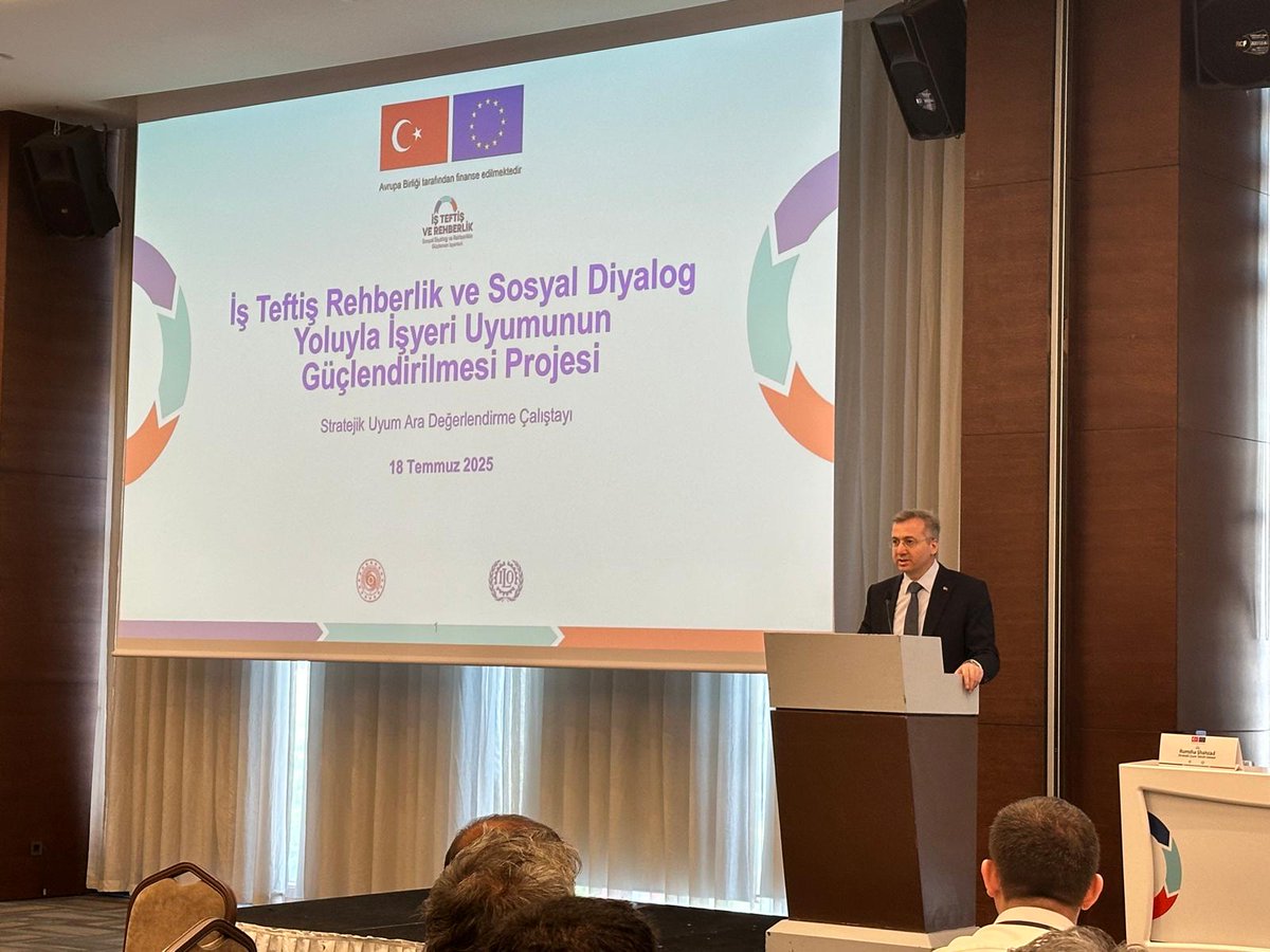 Rehberlik ve Teftiş Başkanlığı (@csgb_rtb) on Twitter photo İş Teftiş Rehberlik ve Sosyal Diyalog Yoluyla İşyeri Uyumunun Güçlendirilmesi Projesi kapsamında, Ankara’da Stratejik Uyum Ara Değerlendirme Çalıştayı gerçekleştirildi. <a href="/iloankara/">ILO Türkiye</a> İş Teftiş Rehberlik ve Sosyal Diyalog Yoluyla İşyeri Uyumunun Güçlendirilmesi Projesi kapsamında, Ankara’da Stratejik Uyum Ara Değerlendirme Çalıştayı gerçekleştirildi. <a href="/iloankara/">ILO Türkiye</a>