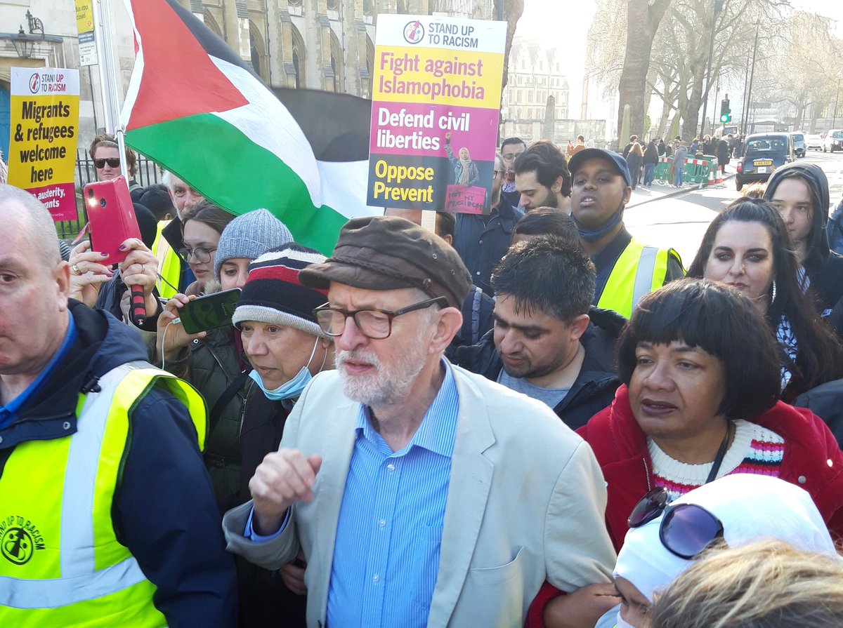 revoltinghippie's tweet image. I stand with Diane Abbott (my photo, March 2022 Parliament Square)