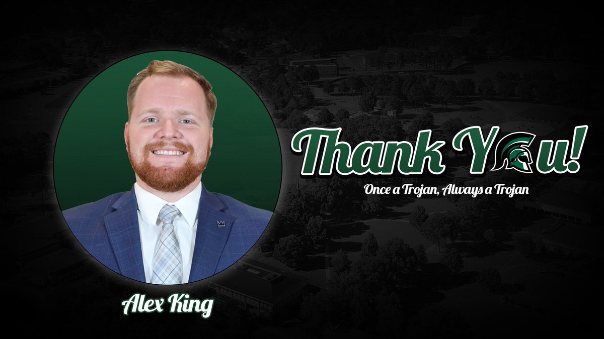 𝓣𝓗𝓐𝓝𝓚 𝓨𝓞𝓤, 𝓐𝓛𝓔𝓧 💚🤍

We greatly appreciate the hard work and dedication you have put into the athletics program for the last 3 years. Thank you for the impact you have made for every sport during your time! 

Once a Trojan, Always a Trojan ⚔️