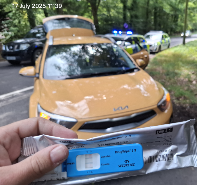 NSRAPT's tweet image. This driver was found broken down on the roadside with a strong smell of cannabis coming from the car. She failed a drug wipe and checks showed she was disqualified from driving 🚨
Arrested and bailed for all offences.