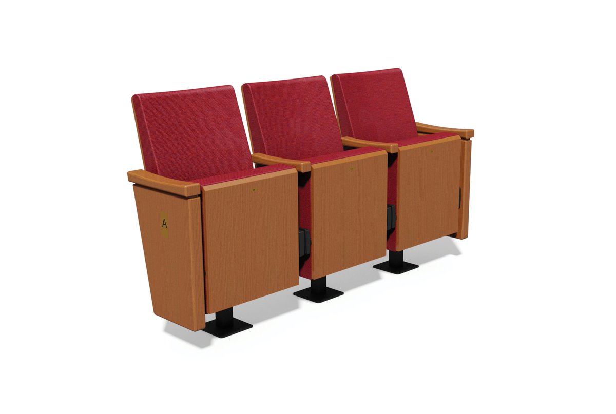 Custom Musica model by SERIES® Seating, shown with 35 Back Wood Seat Wood and WM50 Pedestal