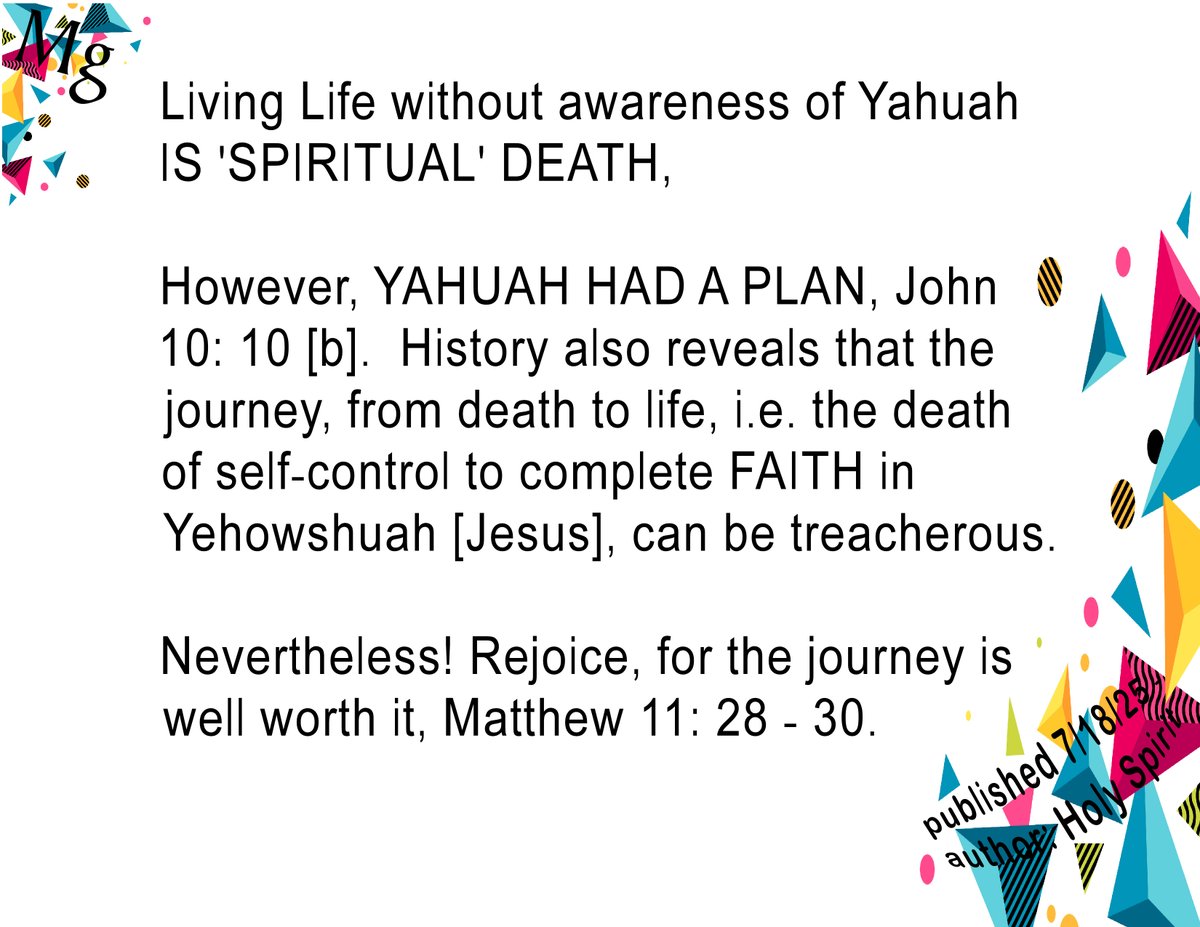 Rejoice my sisters and brothers in Christ, Yehowshuah [Jesus] has got our path in life.
