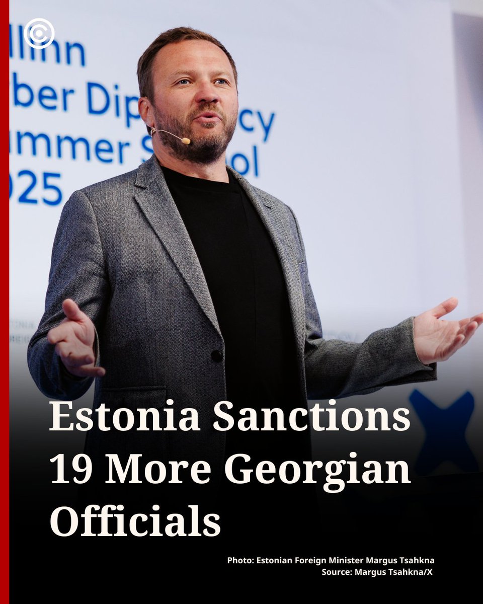 CivilGe's tweet image. Estonia has sanctioned 19 more Georgian officials after Foreign Minister Margus Tsahkna signed a directive on July 17, adding them to the list that now includes 102 Georgian citizens banned from entering the Baltic state.
Read more: civil.ge/archives/693283
