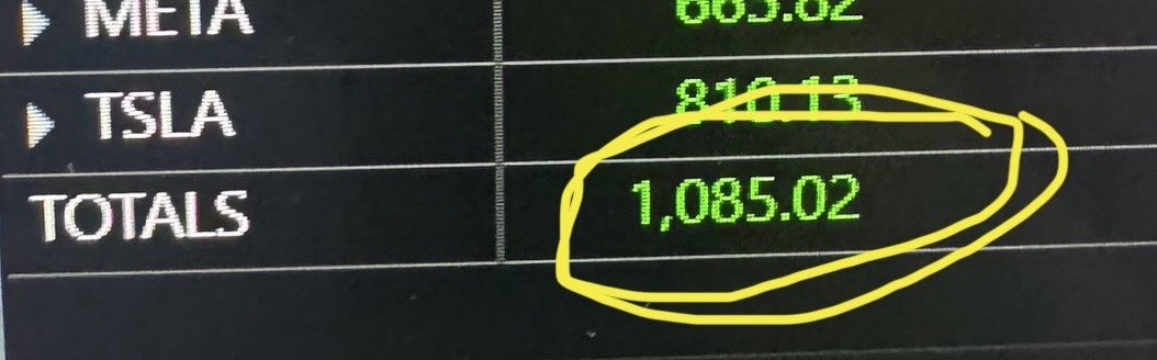 $TSLA short bias after buying. Entry under yellow line. Added. Scaled out.  Fast scalps due to environment.  Day final    $1100