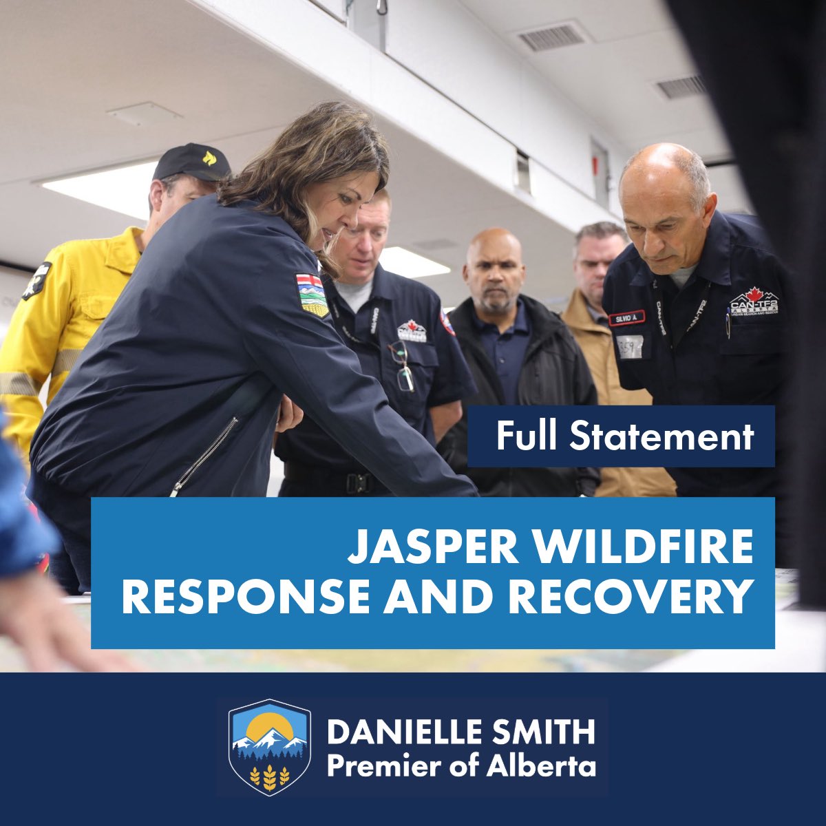 ABDanielleSmith's tweet image. Statement on Jasper Wildfire Response and Recovery: Premier Danielle Smith, Minister Mike Ellis, Minister Todd Loewen, and Minister Jason Nixon.
It is disheartening to see a report and the media response to that report that so clearly overlooks the substantial, coordinated…