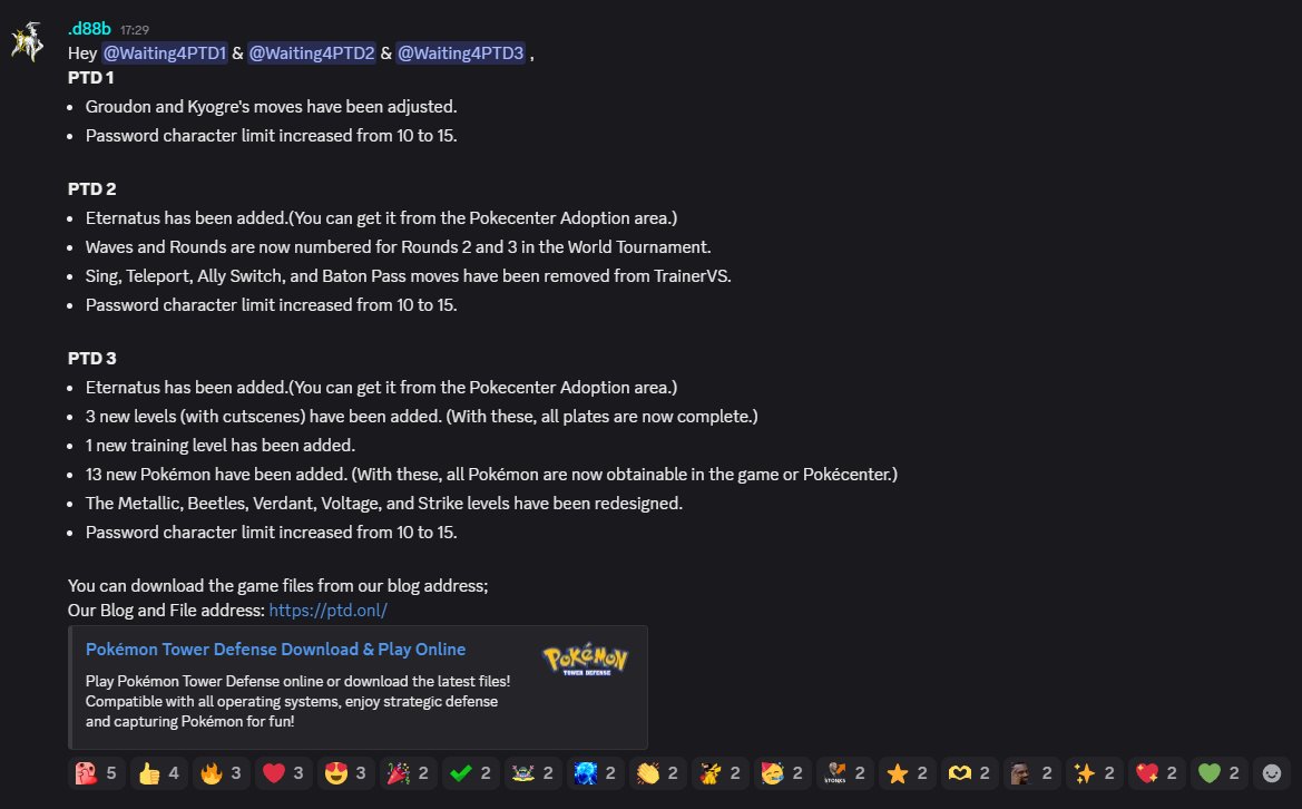 ptdicu's tweet photo. All 3 games have been updated. 🥳#PokemonTowerDefense #PTD #PTD1 #PTD2 #PTD3 https://t.co/DHDpmDQ2Oc