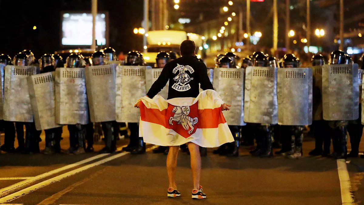 Tsihanouskaya's tweet image. In 2020, the world witnessed our peaceful uprising in Belarus — unarmed people standing up to a dictator.
The streets may be quiet now, but our resistance never ended.
Belarusians have not stopped fighting for freedom.
And we will not stop until our country is finally free.