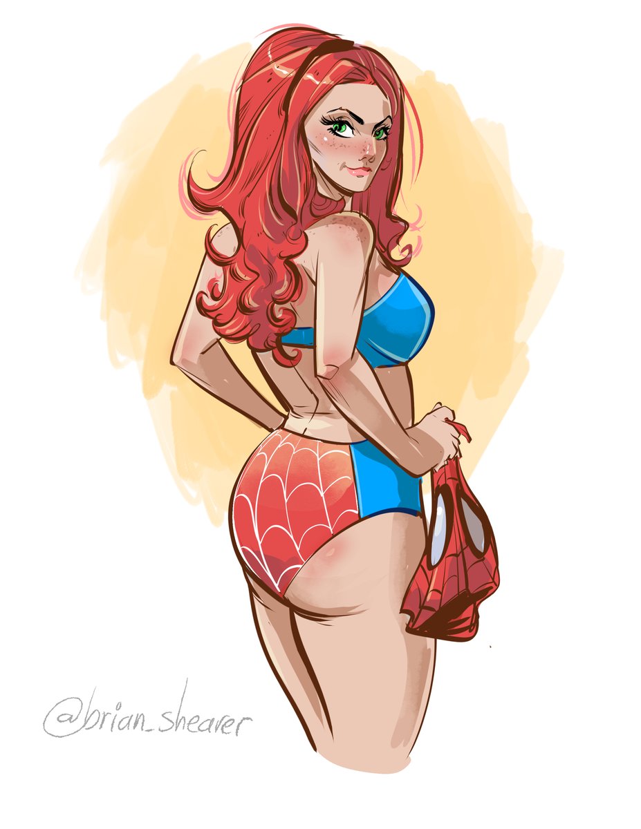 brian_shearer's tweet image. Good morning. One last Mary Jane warm up drawing for this week. Happy Friday.