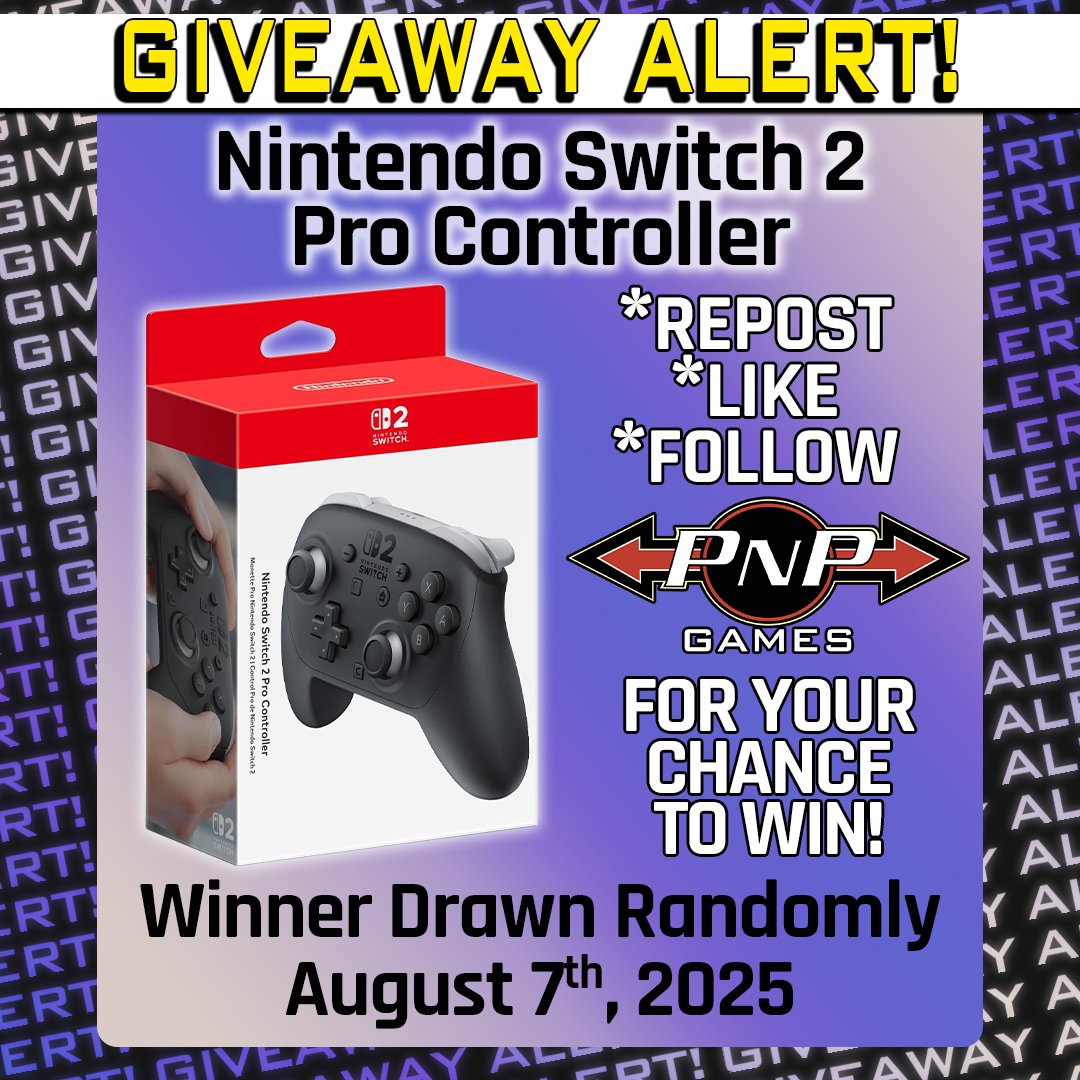 PNPGames's tweet image. GIVEAWAY ALERT 🎮
REPOST, LIKE, AND FOLLOW PNP GAMES for your chance to WIN a Nintendo Pro Controller 2!
Take control - with battery life and comfort that has to be experienced to be believed!
#VideoGames #Canada #USA #Free #Giveaway #PNP #PNPGames #Win #Gaming…