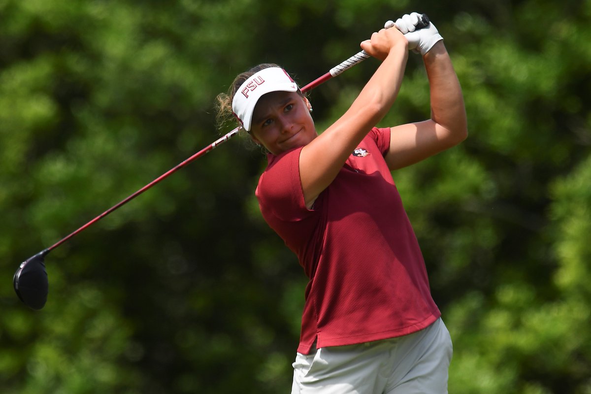 FSUGolf's tweet image. Seminole All-American Amanda Doherty has grabbed a early first-round lead at the Casella Golf Championship on the Epson Tour. She is scheduled to play in the Scottish Open next week along with Florida State greats Frida Kinhult, Morgane Metraux, and Lottie Woad