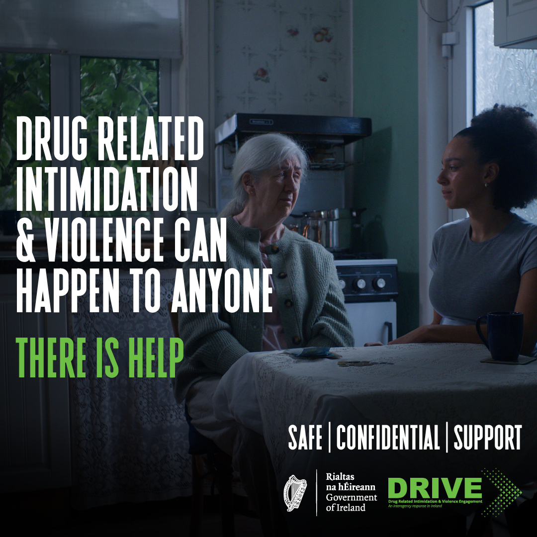 CoolmineTC's tweet image. DRIVE is a new initiative designed to protect people from Drug Related Intimidation and Violence.
Visit driveproject.ie to find local supports and take the first step toward safety and recovery.
#DRIVE #EndTheSilence #DrugIntimidation #ReducingHarm #YouAreNotAlone