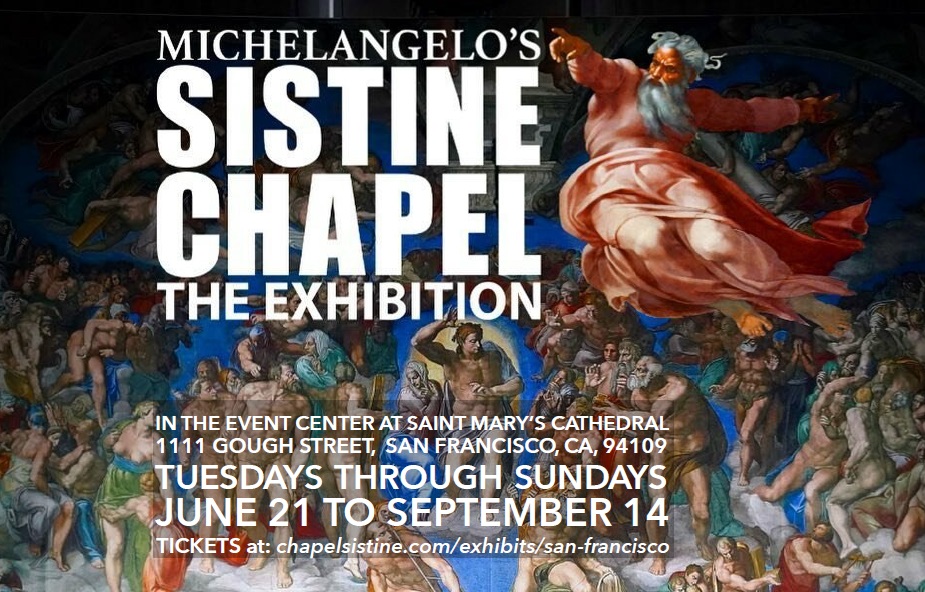 ArchdioceseSF's tweet image. The Cathedral of St. Mary of the Assumption in San Francisco is currently hosting an exhibit on the Sistine Chapel.
With special expertise and care, the ceiling paintings from the Sistine Chapel have been reproduced in a truly unique way using licensed high definition photos.…