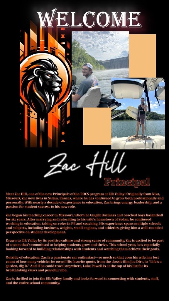 We are just weeks away from welcoming so many new faces, both students and staff. We can not wait to start 2025! Check out one of our newest staff members!

Meet Zac Hill, one of the new Principals of the ROCS program at Elk Valley!