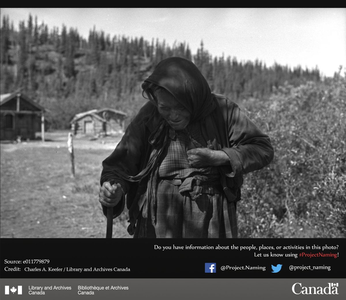 First Nations woman with some wooden homes in background. Yukon Territory, ca. 1937.
Do you recognize the woman in this photo?
More on Project Naming and how you can help: ow.ly/I7JH50KJ1BJ