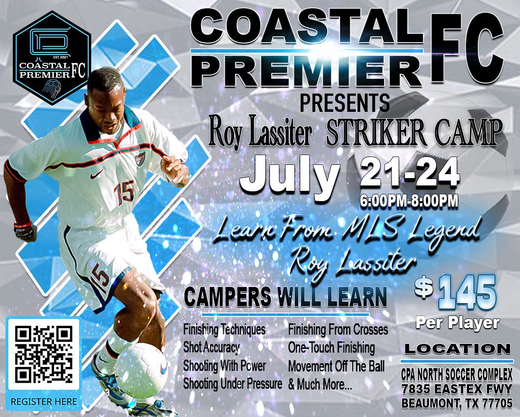 ONLY 3  SPOTS LEFT UNTIL WE ARE FULL😳

ONLY 3 DAYS LEFT TO REGISTER‼️

✍️ Register Now

®️ You can register using the QR code in the graphic or the link below👇👇👇
bit.ly/CPAStrikerCamp

⚽️Better Never Stops⚽️  #cultureofdevelopment