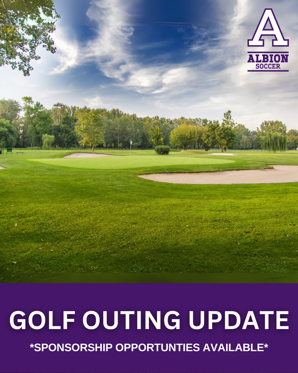 Albion Men's Soccer (@albionmsoccer) on Twitter photo 14 days until the annual Briton Golf Classic. Team spots are now all filled!
If you are looking for sponsorship opportunities, reach out to escott@albion.edu to express your interest by July 21st.
#GoBrits 14 days until the annual Briton Golf Classic. Team spots are now all filled!
If you are looking for sponsorship opportunities, reach out to escott@albion.edu to express your interest by July 21st.
#GoBrits