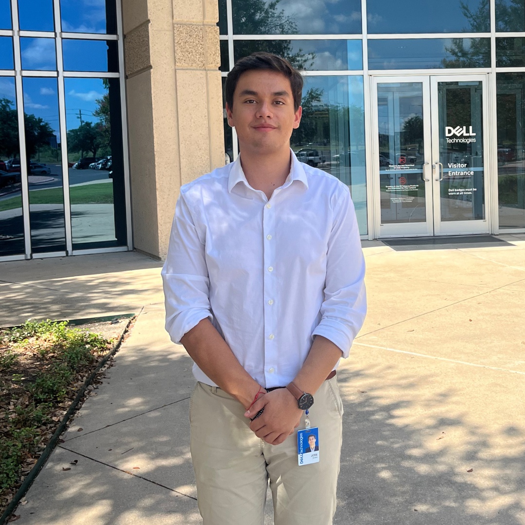 Trinity_U's tweet image. Jose Ignacio Mora ’27 is spending his summer interning at Dell Technologies, leading the design of a platform that improves how the company tracks and moves AI equipment nationwide, turning complex logistics data into actionable insights that drive efficiency.