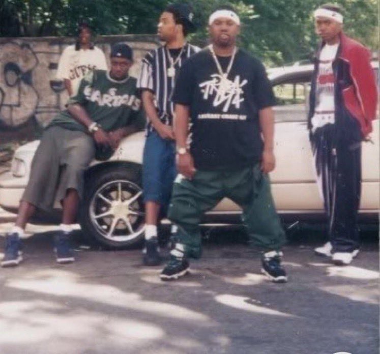 Inspectah Deck, Method Man, Raekwon &amp; Nas. 

Park Hill, Staten Island 1995.