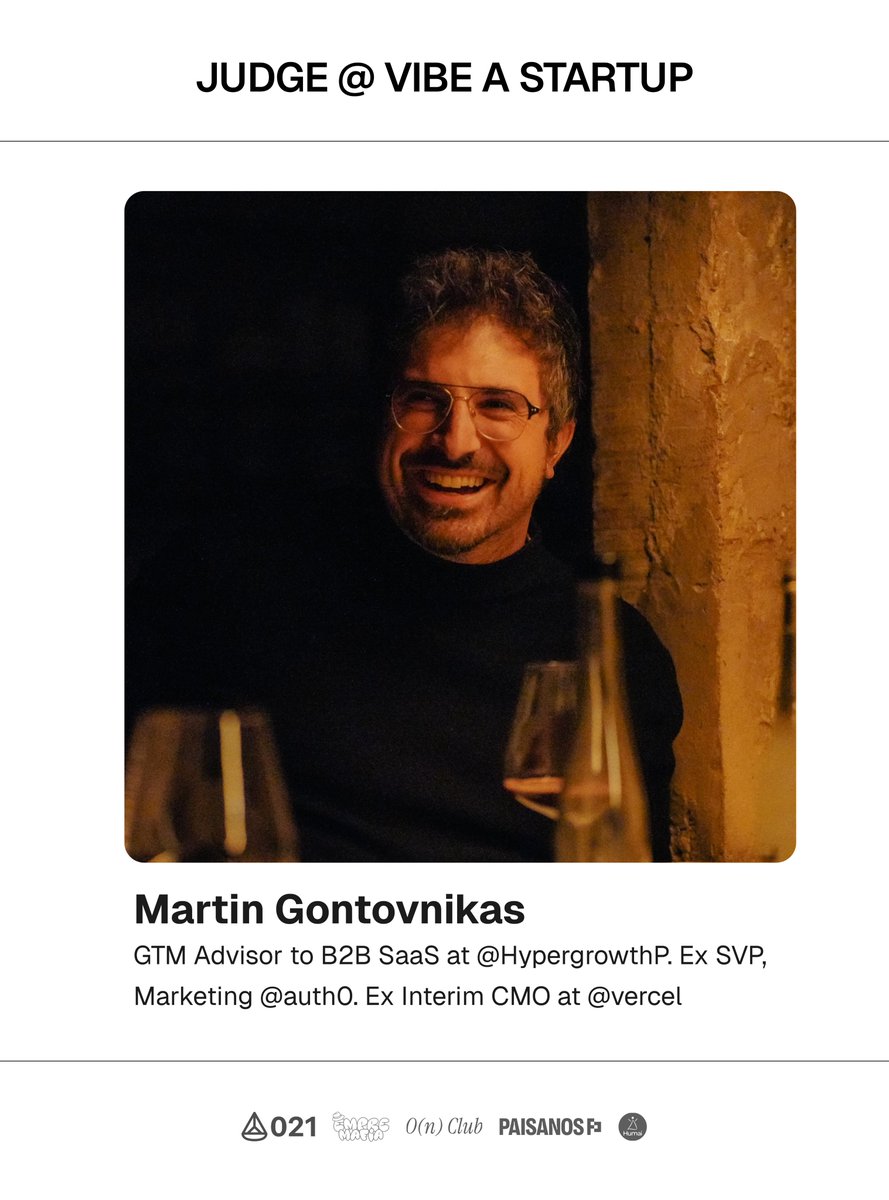 vibeastartup's tweet image. JUDGE @mgonto
One of the most renowned Argentinians in the tech ecosystem. Marketing leader at @auth0, former interim CMO at @vercel, B2B GTM expert and, most importantly, a developer at heart.