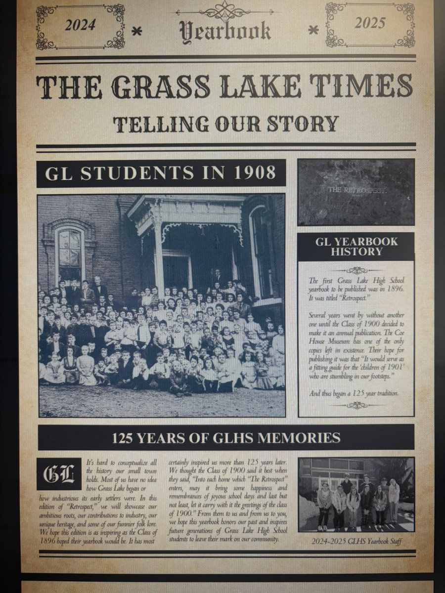 What a cool yearbook feature- “Telling our GLCS Story”!