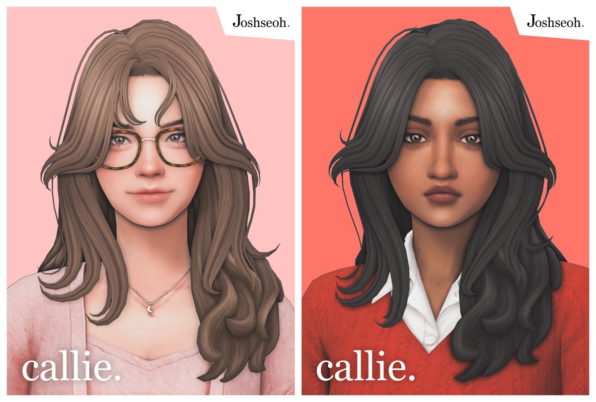 joshseoh's tweet image. Callie Hair is now available for everyone! #TheSims4