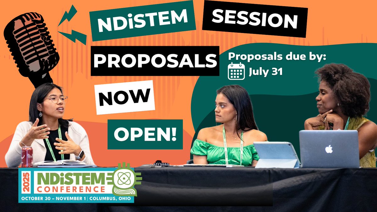 SACNAS's tweet image. 🎤 STEM Symposia submissions for #NDiSTEM2025 are open now through July 31!
Want to present but need a team? Sign up + explore our new Speaker Gallery to find collaborators and build your session together.
Don’t miss this chance to lead in #STEM!
🔗 hubs.la/Q03xn-TC0