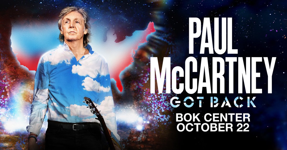 BOK Center (@bokcenter) on Twitter photo ON SALE ALERT: <a href="/PaulMcCartney/">Paul McCartney</a> returns to the stage with his โGot Backโ tour, live at BOK Center in Tulsa on October 22. โจ Secure your seats today for a night of timeless music.
๐๏ธ: bokcenter.live/Paul25
#PaulMcCartneyGotBack #PaulMcCartney ON SALE ALERT: <a href="/PaulMcCartney/">Paul McCartney</a> returns to the stage with his โGot Backโ tour, live at BOK Center in Tulsa on October 22. โจ Secure your seats today for a night of timeless music.
๐๏ธ: bokcenter.live/Paul25
#PaulMcCartneyGotBack #PaulMcCartney
