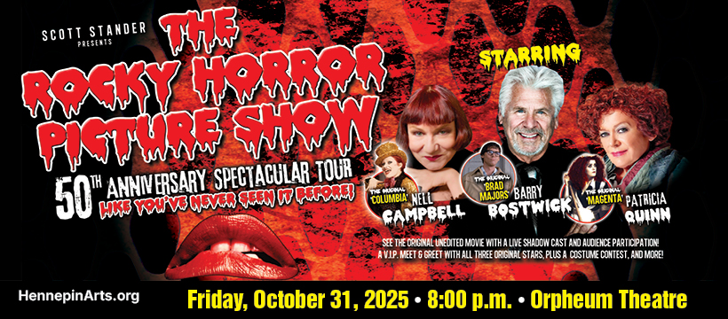 📣 JUST ANNOUNCED! 📣 
The Rocky Horror Picture Show - 50th Anniversary Spectacular

Let's do the Time Warp again!

📅 Oct. 31
📌 Orpheum Theatre
🎟️ On sale Friday, July 18
🔗 bit.ly/44NjSNq

#Anniversary #RockyHorror #TimeWarp #PresentedByHennepinArts #Minneapolis