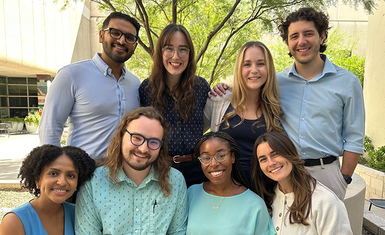 AFPJournal's tweet image. The 2025-2026 podcast resident co-hosts: (back row) Punit Barot, MD; Rachel Dunn, MD; Emily Eisenberg, MD; Justin Chediak, MD; (front row) Alayna Kelly, MD; Austin Cotter, MD; Chisom Okuagu, DO; Kari Stauss, MD. Listen to part 1 of the July episode: bit.ly/3SjRz1y