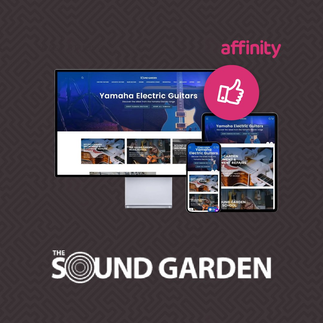 🎶 Giving The Sound Garden a new stage to sell from

With their old eCommerce platform hitting end-of-life, vibrant music retailer The Sound Garden needed a fast, reliable replatform to keep business moving 🎸

Read the full case study here > affinityagency.co.uk/work/the-sound…  ✅
#Shopify