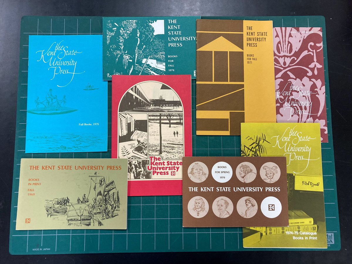 KentStateUPress's tweet image. We’re preparing to unveil our fall catalog, which is a nice excuse to look back on select KSUP catalogs from the past sixty years!