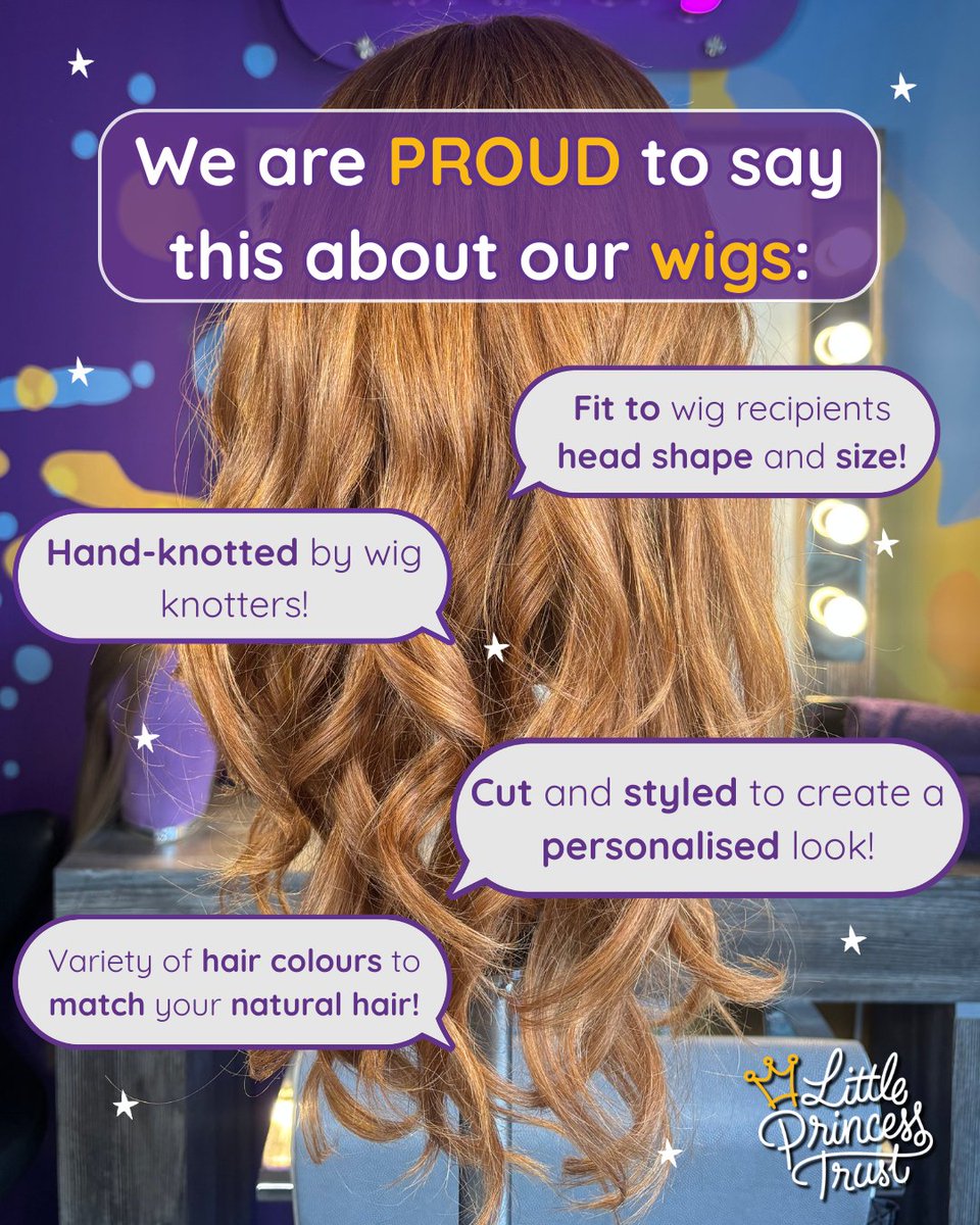 LPTrustUK's tweet image. We want our wig recipients and SuperHairoes to understand what makes our free wig service so special 💜✨
If you are interested in donating your hair to be transformed into one of our wigs, click the link in our bio to find out more 👇