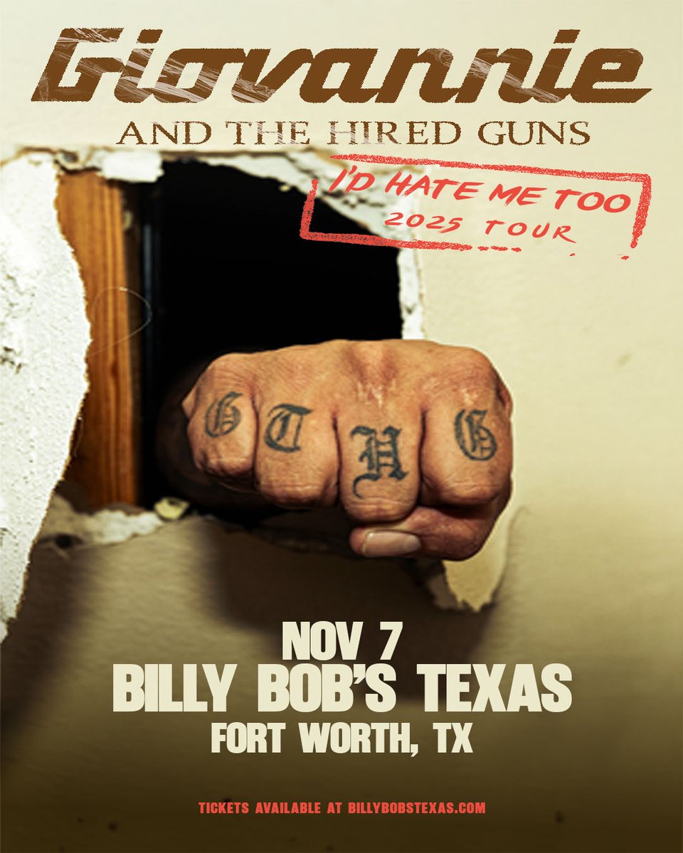 BillyBobsTexas's tweet image. 🚨 ON SALE NOW 🚨
@gioandtheguns are headed to the World's Largest Honky Tonk on Friday, November 7.
🎟️: bit.ly/gioandthehired…