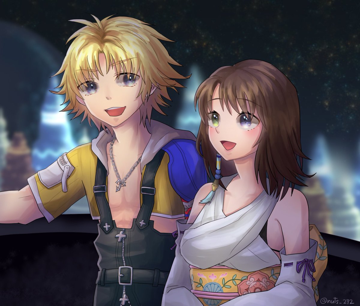 nuts_272's tweet image. FF10、24周年おめでとうございまーーーーす!!
これからもずっとずっと大好き!
夢ザナルカンドで夜景デートして欲しい!!!の念を込めて描きました
#FF10_24th #FF10_24周年 #FFX #FF10