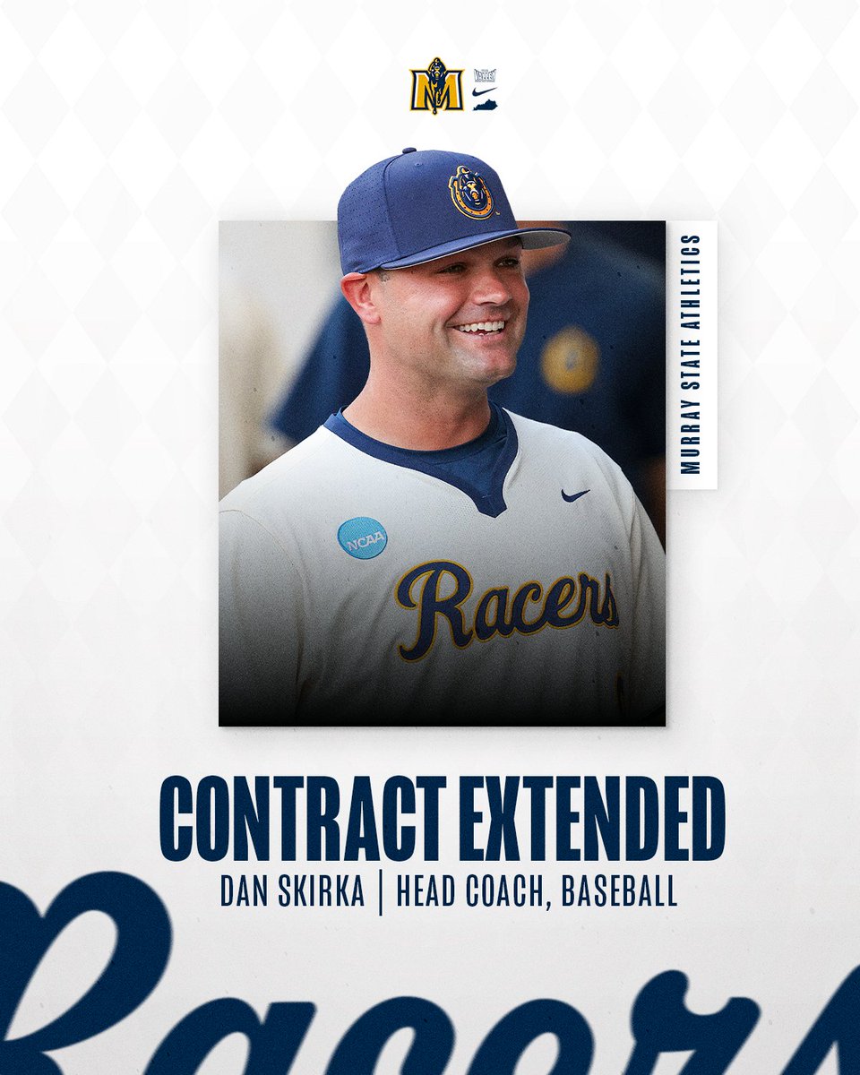 RacersBaseball's tweet image. 𝗧𝗵𝗲 𝗗𝗮𝗻 𝗦𝗸𝗶𝗿𝗸𝗮 𝗲𝗿𝗮 𝗰𝗼𝗻𝘁𝗶𝗻𝘂𝗲𝘀‼️
@dskirka has signed a contract extension with Murray State through 2030!
🔗: bit.ly/46iAFKC
#GoRacers🏇