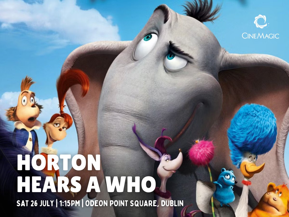 Cinemagic's tweet image. Join Cinemagic Dublin this summer and witness stories of friendship and adventure! Catch &apos;The Lorax&apos;, &apos;Stand By Me&apos;, and &apos;Horton Hears a Who&apos; on July 26th at the ODEON Point Square, Dublin.

Browse and book today at Cinemagic.org.uk

#Cinemagic #Dublin #SummerCinema