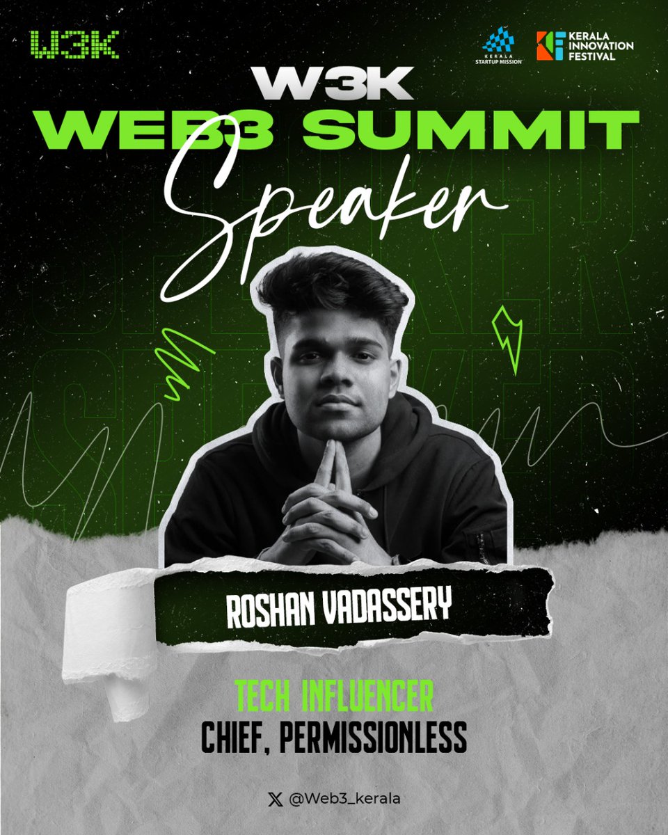 From the frontlines of permissionless innovation,
We bring you <a href="/roshanonx/">roshann</a>, Chief at <a href="/prmsnls/">Permissionless</a> and a voice of Web3 India.👑

Catch him live at W3K Web3 summit, July 25.💫

This is going to be unfiltered, onchain, and unforgettable.

#w3k #summit #kerala