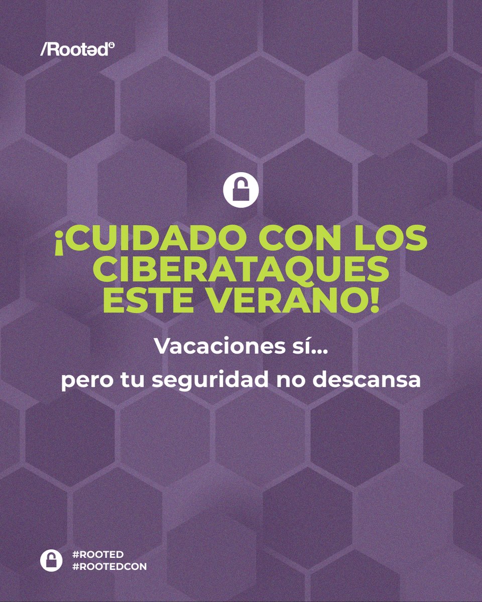 rootedcon's tweet image. 🌴¿Usar el WI-FI del chiringuito para hacer una transferencia?
Mal plan.
El verano no es excusa para descuidar tu seguridad.
Desliza y protégete antes de hacer las maletas🧳
#RootedCON #Ciberseguridad #SeguridadDigital