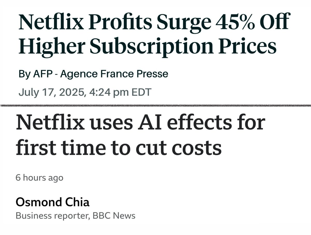 Rahll's tweet image. Two headlines from the past 24 hours.
See the problem yet?