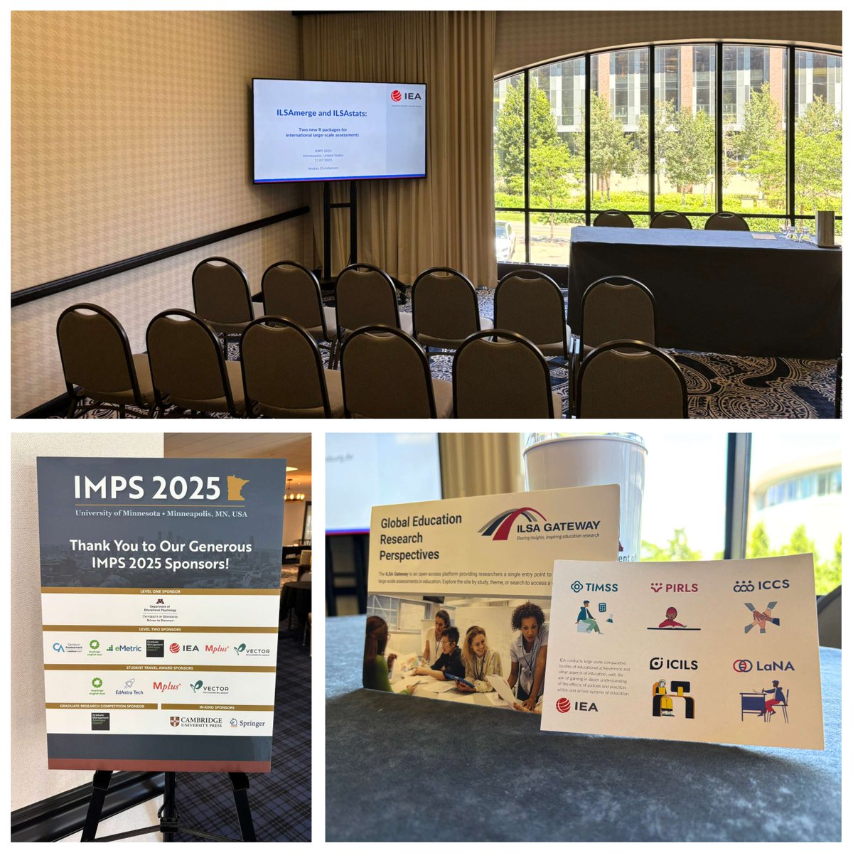 iea_education's tweet image. Once again, IEA is a proud sponsor of @pmetricsoc ’s #IMPS2025 in Minneapolis!
Additionally, this year our colleague Andrés Christiansen presented on the ILSAmerge R package, which simplifies the process of downloading and merging ILSA data across multiple countries into a…