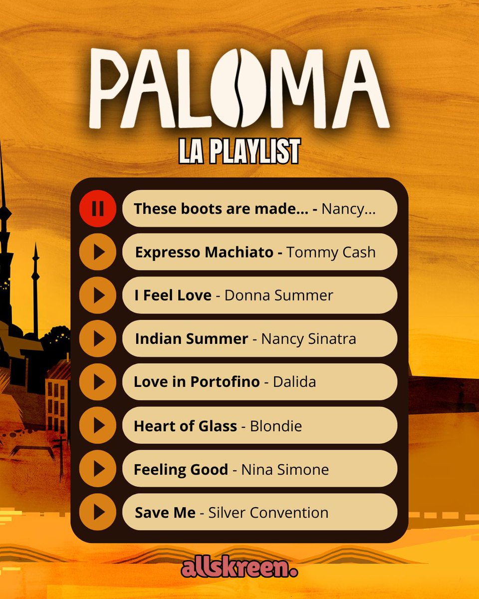 allskreen's tweet image. Avez-vous lu Paloma ? 👢 
 
Voici une playlist parfaite pour accompagner votre lecture : entre Italie, espionnage et girl power !️ 
Une playlist rétro concoctée par @VincentDeruyck  pour découvrir le second tome de Paloma📱🎶 
 
Quels autres titres verriez-vous dans cette…