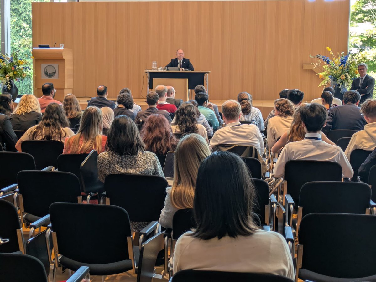 Honored to lecture today at The Hague Academy of International Law on the "Political Role of International Court of Justice in our Troubled Times", speaking on the heavy workload of <a href="/CIJ_ICJ/">CIJ_ICJ</a> &amp; its growing role in UN🇺🇳 collective security system in preserving int'l peace&amp;security.
