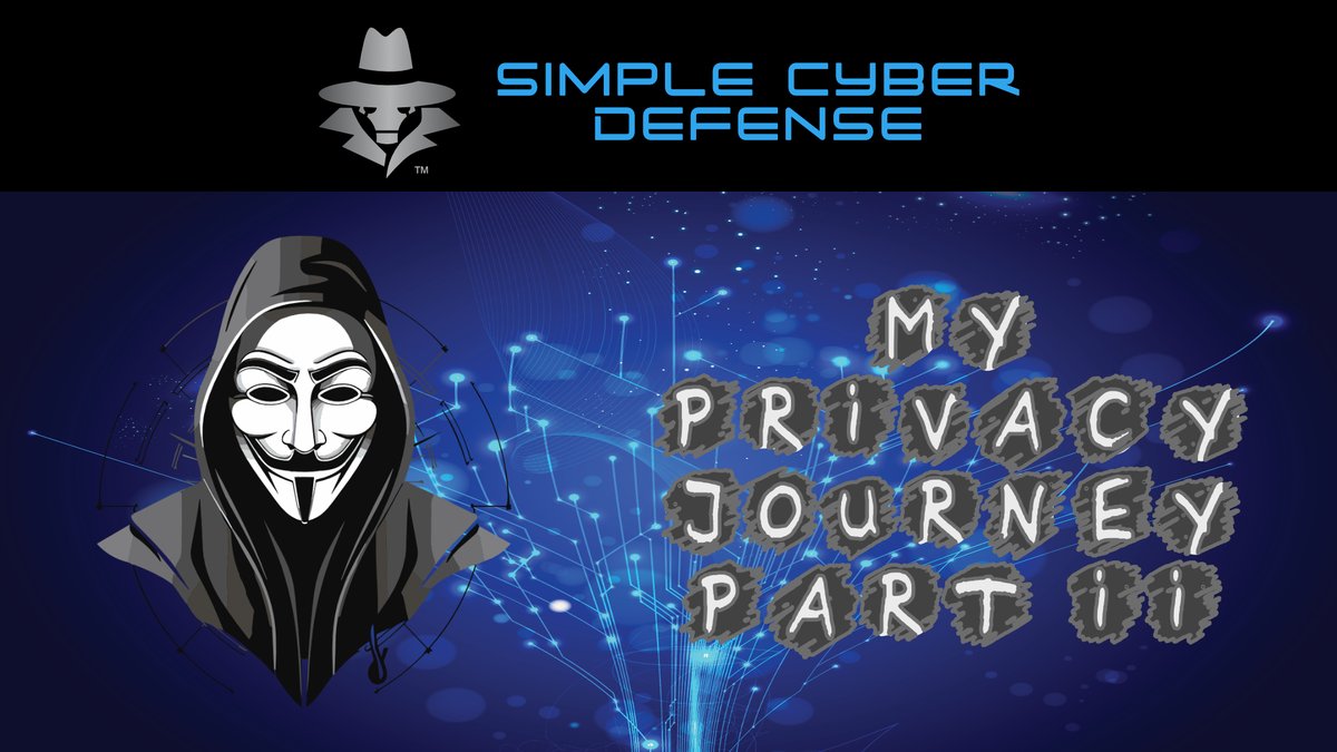 SimCyberDefense's tweet photo. New video... Update on my privacy journey

https://t.co/Afq2r75u48 https://t.co/p2XgO3Bbip